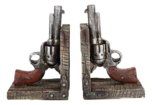 Ebros Gift Rustikale Western Wild West Double Revolvers Six Shooter Pistolen Dekorative Buchstützen Figur Set Country Cowboy US Marshall Sherriff Akzent Skulpturen Ebros Gift Rustikale Western Wild West Double Revolvers Six Shooter Pistolen Dekorative Buchstützen Figur Set Country Cowboy US Marshall Sherriff Akzent Skulpturen von Ebros Gift