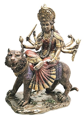 Ebros Hindu Göttin Devi INVINCIBLE Durga Mahashakti Reiten auf Tiger Statue Eastern Erleuchtung Hinduismus Altar Skulptur Ebros Hindu Göttin Devi INVINCIBLE Durga Mahashakti Reiten auf Tiger Statue Eastern Erleuchtung Hinduismus Altar Skulptur von Ebros Gift