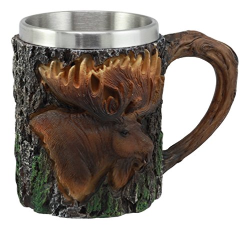 Ebros The Emperor Woodlands Bull Elch Tasse strukturiert mit rustikalem Baumrinde-Design, 340 ml Ebros The Emperor Woodlands Bull Elch Tasse strukturiert mit rustikalem Baumrinde-Design, 340 ml von Ebros Gift