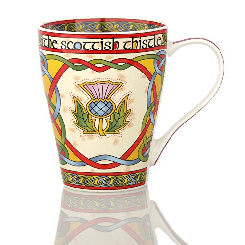 Eburya Scottish Thistle Mug - Kaffeebecher mit schottischer Distel & Keltischen Mustern von Eburya
