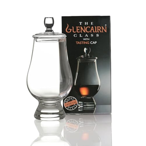Glencairn Whisky Tasting Glas mit Deckel/Cap - Made in Scotland/Schottland Nosing Whiskey Crystal Glass von Eburya