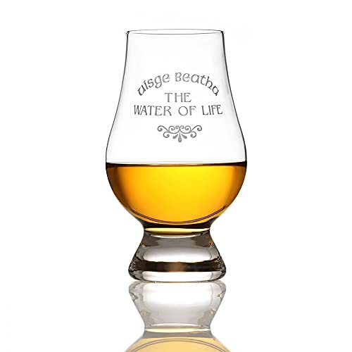 Whisky Tasting Glas mit Gravur 'Uisge Beatha - The Water Of Life' von Eburya