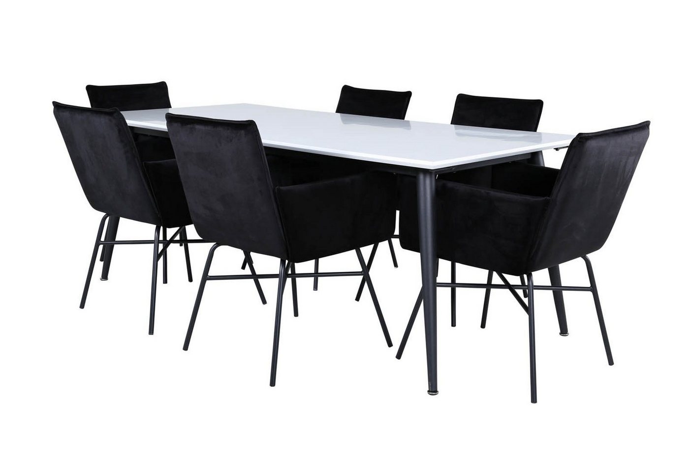 ebuy24 Essgruppe Jimmy195 Essgruppe Esstisch Ausziehbarer Tisch Län, (7-tlg) von Ebuy24