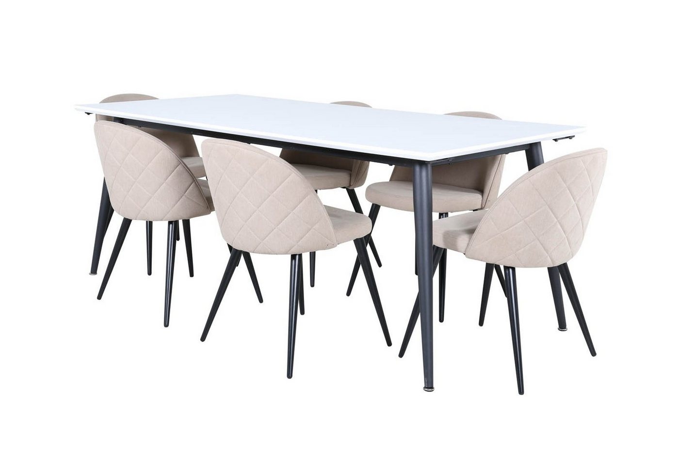 ebuy24 Essgruppe Jimmy195 Essgruppe Esstisch Ausziehbarer Tisch Län, (7-tlg) von Ebuy24