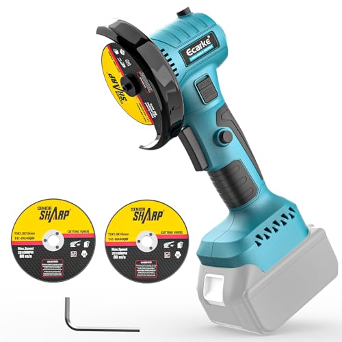 Ecarke Akku-Winkelschleifer für Makita 18V Lithium-Ionen-Akkus, 800W kompakter Profi-Schleifer, 12000 U/min, 75 mm Scheibendurchmesser, bürstenlos, inkl. 2 Metallsägeblätter, ohne Akku & Ladegerät Ecarke Akku-Winkelschleifer für Makita 18V Lithium-Ionen-Akkus, 800W kompakter Profi-Schleifer, 12000 U/min, 75 mm Scheibendurchmesser, bürstenlos, inkl. 2 Metallsägeblätter, ohne Akku & Ladegerät von Ecarke