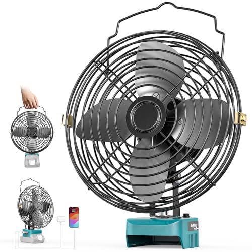 Ecarke Akku-Ventilator 8 Zoll kompatibel mit Makita 18V Akkus, tragbarer Lüfter mit USB- & Typ-C-Anschluss – ideal für Camping, Werkstatt, Zuhause & Baustelle (ohne Akku & Ladegerät) Ecarke Akku-Ventilator 8 Zoll kompatibel mit Makita 18V Akkus, tragbarer Lüfter mit USB- & Typ-C-Anschluss – ideal für Camping, Werkstatt, Zuhause & Baustelle (ohne Akku & Ladegerät) von Ecarke