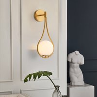 Teardrop Moderne Innenwandleuchte Mit Undurchsichtigem Kugelglasschirm, Perfekt Für Küche, Esszimmer, Schlafzimmer, Eingangsbereich von EcdLightShop