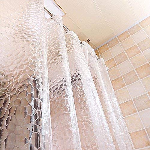 Ecent Duschvorhang, Eva, dick, transparent, wasserdicht, schimmelresistent, Badezimmervorhang, 150 x 180 cm von Ecent