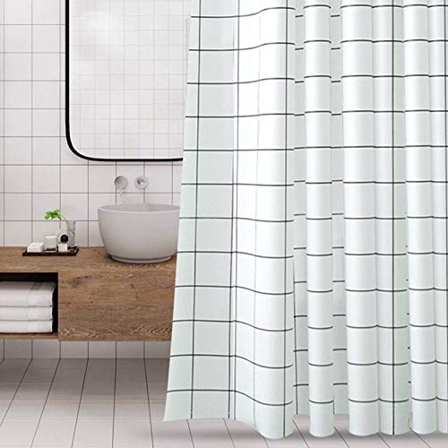Ecent Duschvorhang PEVA Undurchsichtig Dicker Wasserdicht Anti-Schimmel Bad Vorhänge - 180 x 180cm von Ecent