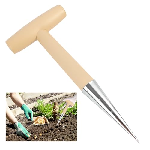 1 Stück Blumenzwiebel Pflanzholz Mit Ergonomischem T-Griff – Hochwertiger Zwiebelpflanzer Aus Edelstahl Und Holz – Für Präzises Pflanzen Von Zwiebeln, Samen Und Blumen Im Garten 1 Stück Blumenzwiebel Pflanzholz Mit Ergonomischem T-Griff – Hochwertiger Zwiebelpflanzer Aus Edelstahl Und Holz – Für Präzises Pflanzen Von Zwiebeln, Samen Und Blumen Im Garten von EceoThsy
