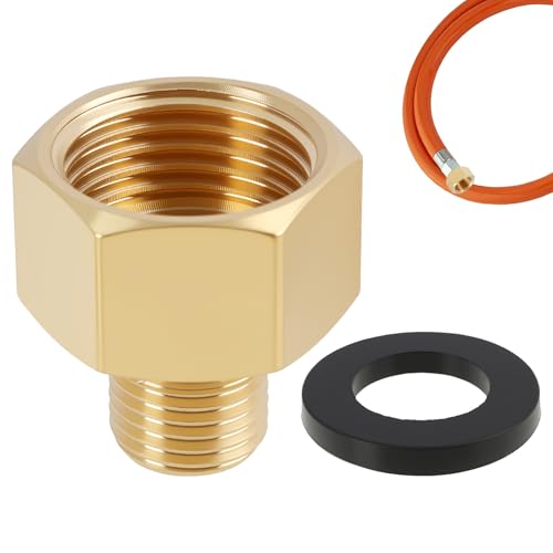 1 Stück LPG Gas Adapter 1/2" R X 1/4" LKS Für Gaskocher - Kupfer Gasherd Armaturen, Gasschlauch Verbinder, Übergangsstück Für Campingkocher, Hockerkocher - Inklusive Dichtung, Robust Und Siche von EceoThsy