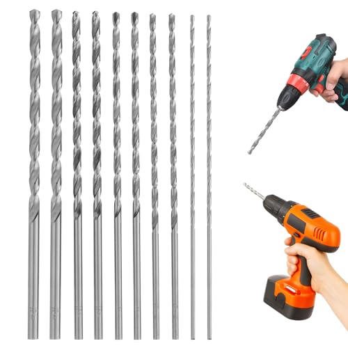 10er Set Extra Lange Holzbohrer HSS Spiralbohrer, Durchmesser 2mm, 3mm, 3,5mm, 4mm, 5mm, 150mm Länge, für präzises Bohren in Holz, Kunststoff und Aluminium, Perfekt für Renovierungen, Installationen 10er Set Extra Lange Holzbohrer HSS Spiralbohrer, Durchmesser 2mm, 3mm, 3,5mm, 4mm, 5mm, 150mm Länge, für präzises Bohren in Holz, Kunststoff und Aluminium, Perfekt für Renovierungen, Installationen von EceoThsy