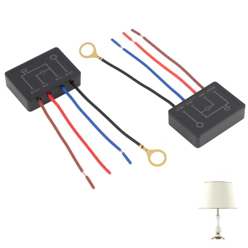 2 Stück Touch Dimmer Modul für Tischlampen – 4-Wege-Touch-Sensor Dimmer für eine einfache Lichtsteuerung, Ideal für Nachttischlampen, 220V, Hochwertiges ABS-Material， Dimmen Lichtschalter Elektrische von EceoThsy