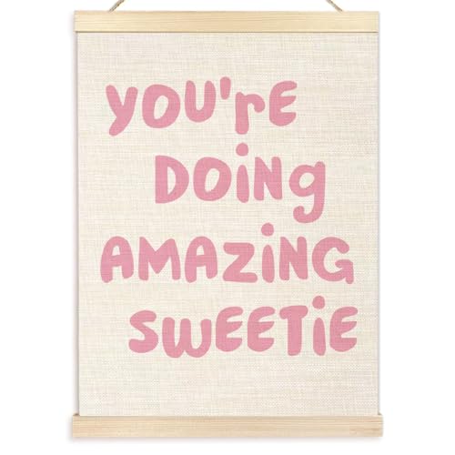 Ecezatik Inspirierende Wanddekoration, trendiger, adretter rosa Posteraufhängerrahmen – You're Doing Amazing Sweetie, rosa Raum-Wanddekoration, adrette Raumdekoration, Teenager, Mädchen, ästhetisch, Ecezatik Inspirierende Wanddekoration, trendiger, adretter rosa Posteraufhängerrahmen – You're Doing Amazing Sweetie, rosa Raum-Wanddekoration, adrette Raumdekoration, Teenager, Mädchen, ästhetisch, von Ecezatik