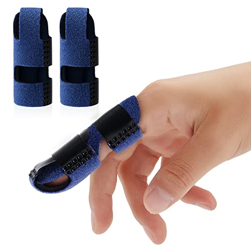 Echify Fingerschienen - 2 Stück Verbesserte Fingerstütze Schnapp Finger Schiene Fingerschutz mit Vollständiger Abdeckung Fingerbandage Fingerunterstützung für Arthritis & Gebrochene Immobilisierung von Echify