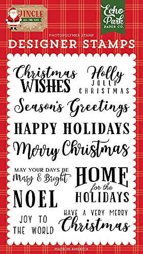 Echo Park Paper Company JIN252044 Christmas Wishes Stamp Set Stempel, multi von Echo Park Paper Company