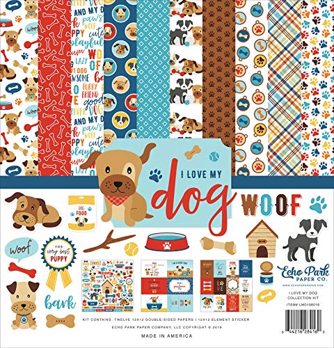 Echo Park Paper Company LMD198016 I Love My Dog Hundeball-Set, 30,5 x 30,5 cm, 12-x-12-Inch Echo Park Paper Company LMD198016 I Love My Dog Hundeball-Set, 30,5 x 30,5 cm, 12-x-12-Inch von Echo Park Paper