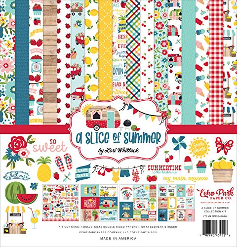 Echo Park Paper Company SOS241016 A Slice Of Summer Collection Kit Papier, 12-x-12-Inch von Echo Park Paper