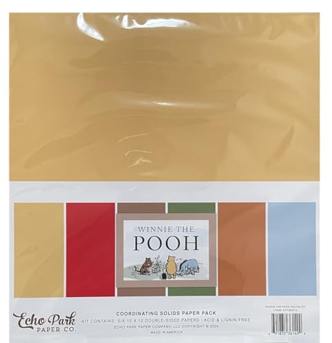 Echo Park Solids Collection Kit 12"X12"-Winnie The Pooh, 6 Colors von Echo Park Paper