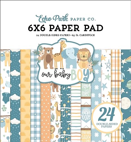 Echo Park Double-Sided Paper Pad 6"X6" 24/Pkg-Our Baby Boy Echo Park Double-Sided Paper Pad 6"X6" 24/Pkg-Our Baby Boy von Echo Park Paper
