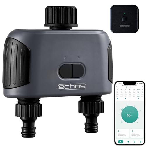 Echos Dualer Bewässerungscomputer mit WLAN und Gateway Alexa, Google Assistant WiFi Bewässerungssystem Garten Zeitschaltuhr Automatische Bewässerung Garten Bewässerungsuhr (2 Ausgänge mit Gateway) Echos Dualer Bewässerungscomputer mit WLAN und Gateway Alexa, Google Assistant WiFi Bewässerungssystem Garten Zeitschaltuhr Automatische Bewässerung Garten Bewässerungsuhr (2 Ausgänge mit Gateway) von Echos