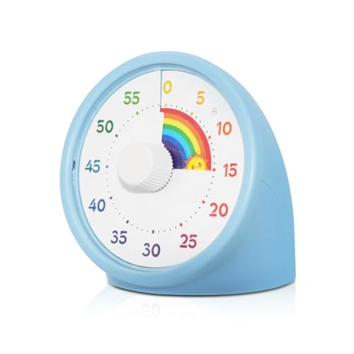 Eckerdromk Visueller Timer Kinder, 60 Minuten Countdown, Pomodoro Timer Regenbogenmuster, Kurzzeitmesser, Küchentimer, Schreibtisch Kinder Zeitmana Gement Tools Mit Leisem Betrieb, Zahnputztimer Eckerdromk Visueller Timer Kinder, 60 Minuten Countdown, Pomodoro Timer Regenbogenmuster, Kurzzeitmesser, Küchentimer, Schreibtisch Kinder Zeitmana Gement Tools Mit Leisem Betrieb, Zahnputztimer von Eckerdromk