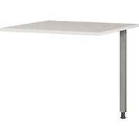 Schreibtisch PROFI Eckverbindung, 800 x 800 mm, Lichtgrau/Silber von Jungheinrich PROFISHOP