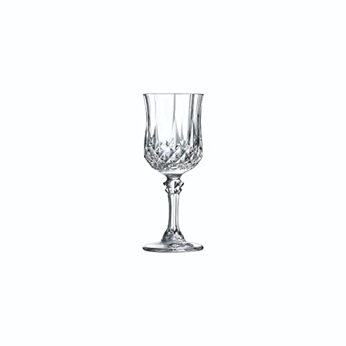 CRISTAL D'ARQUES Éclat Paris - Longchamp Kollektion - 6 Kwarx Stielgläser, 6cl - Brillanz, vollkommene Transparenz und hohe Lebensdauer - ikonische Diamantschliffe - Made in France, durchsichtig von Cristal d'Arques