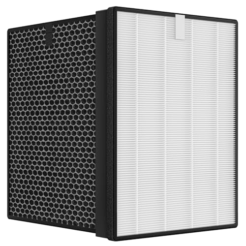 FY2420/30 FY2422/30 Ersatzfilter kompatibel mit Philips Luftreiniger AC2882, AC2887, AC2889, AC3829, 2000er und 3000er Serie, beinhaltet 1 HEPA-Filter und 1 Aktivkohlefilter von Ecleanfy