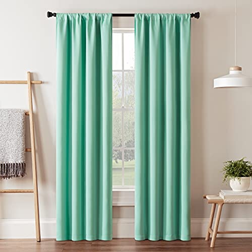ECLIPSE Darrell Moderne Verdunkelungsvorhänge mit Thermo-Stangentasche für Schlafzimmer oder Wohnzimmer, Einzelbahn, 94 x 213,4 cm, Minze ECLIPSE Darrell Moderne Verdunkelungsvorhänge mit Thermo-Stangentasche für Schlafzimmer oder Wohnzimmer, Einzelbahn, 94 x 213,4 cm, Minze von Eclipse