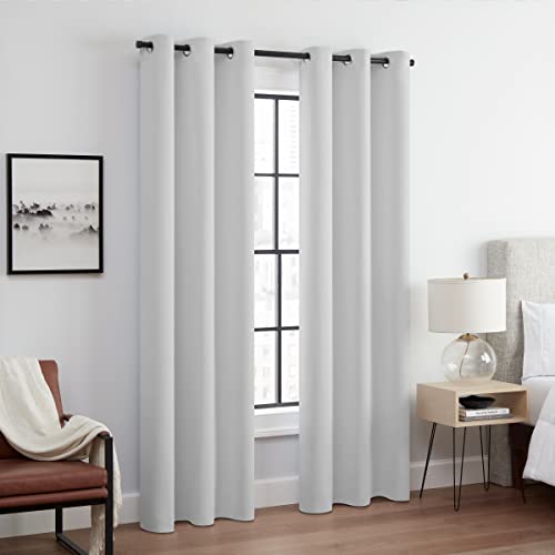 Eclipse Andover Thermo-Verdunkelungsvorhänge mit Ösen, 3-lagig, 107 x 241 cm, Weiß von Eclipse