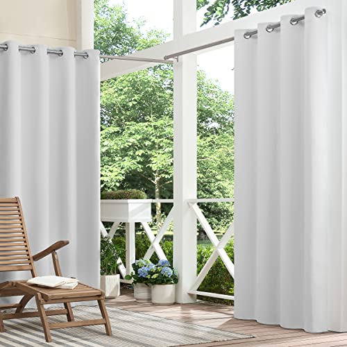 Eclipse Bradford Thermoisolierter Verdunkelungsvorhang mit Ösen, wasserdicht, für den Außenbereich oder die Terrasse, 132,1 x 241,3 cm, Silberweiß Eclipse Bradford Thermoisolierter Verdunkelungsvorhang mit Ösen, wasserdicht, für den Außenbereich oder die Terrasse, 132,1 x 241,3 cm, Silberweiß von Eclipse