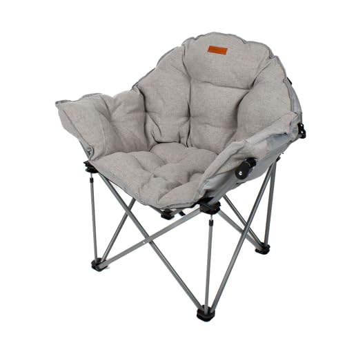 Eclipse Campingstuhl Atlas Outdoor Glamping Stuhl in Grau klappbar faltbar als Klappstuhl Faltstuhl Angelstuhl Strandstuhl Balkonstuhl oder Gartenstuhl mit Tragetasche (Atlas, Grau) von Eclipse
