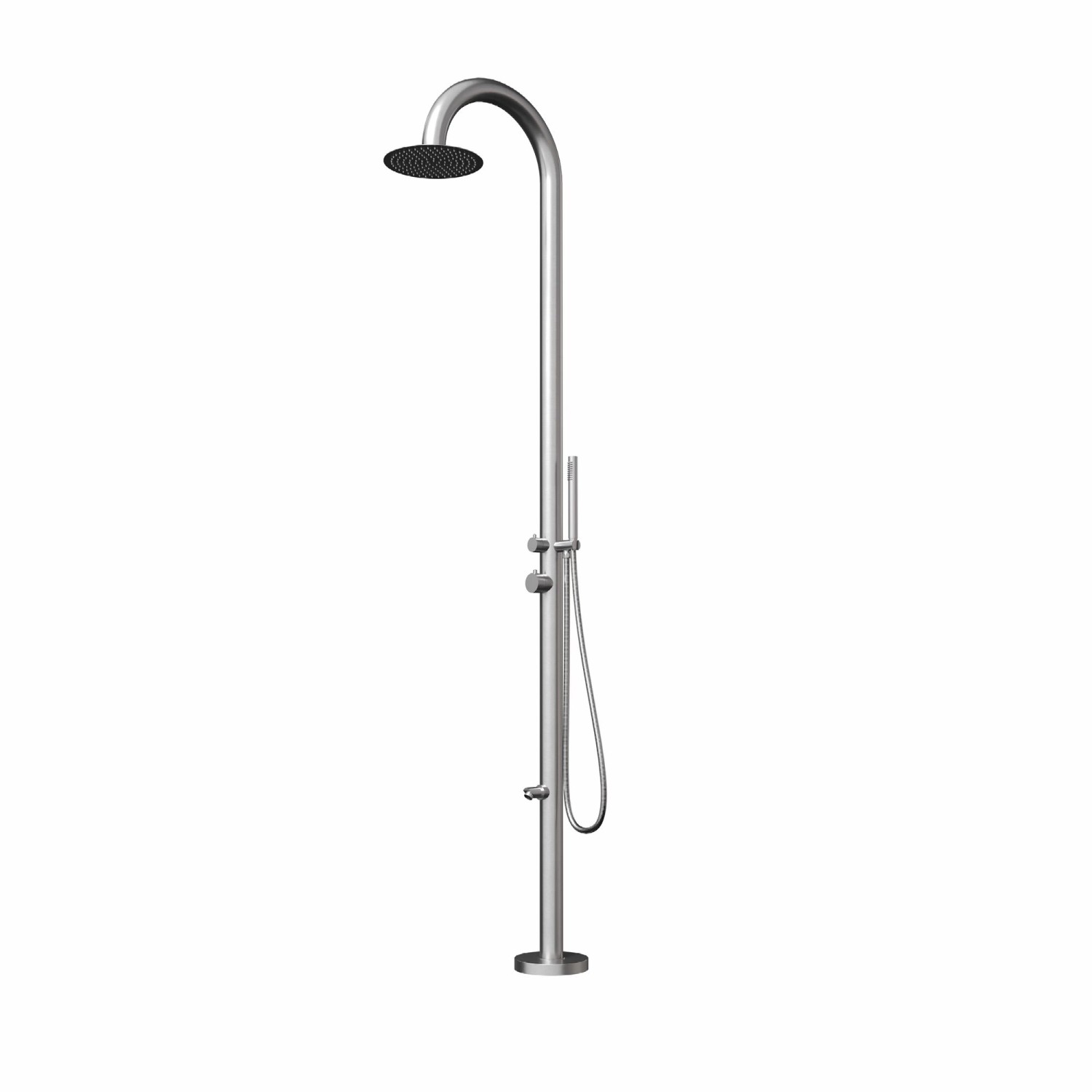 Eclipse Designer Gartendusche Außendusche Duschsäule Dusche aus Gebürstetem 316 Edelstahl Modell NOE mit Warm- & Kaltwasseranschluß für den Garten von Eclipse