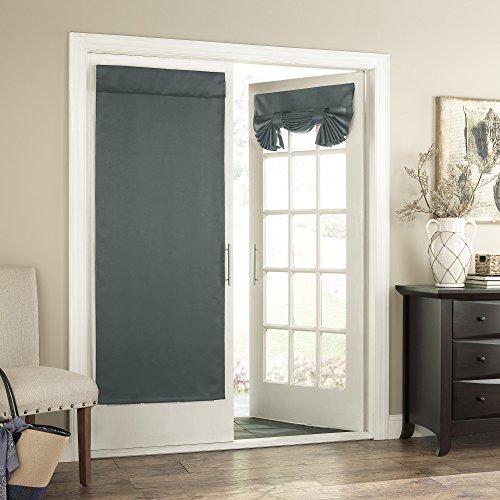 ECLIPSE French Door Curtain -Tricia Vorhang für Terrasse, für Wohnzimmer und Schlafzimmer, Blau (River Blue), 26" x 68" von Eclipse