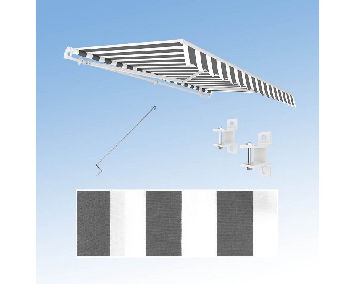 Eclipse Kassettenmarkise Größe: 2,50 x 2,00 Meter Gelenkarmmarkise Eclipse Economy 2,5x2m von Eclipse