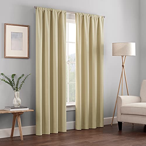 Eclipse Kendall Moderner Verdunkelungsvorhang für Schlafzimmer oder Wohnzimmer (1 Panel), Polyester, Cafe, 42" W x 54" L (Pack of 1) von Eclipse