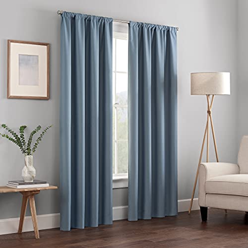 Eclipse Kendall Moderner Verdunkelungsvorhang für Schlafzimmer oder Wohnzimmer (1 Vorhang), 106,7 x 137,2 cm, Schiefer von Eclipse
