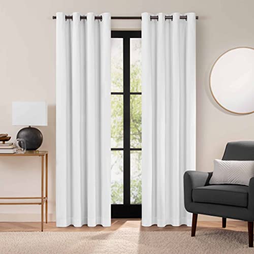 Eclipse Luxuriöser Baumwollsamt, 100% verdunkelnde Ösen, 243,8 x 127 cm, Weiß Eclipse Luxuriöser Baumwollsamt, 100% verdunkelnde Ösen, 243,8 x 127 cm, Weiß von Eclipse