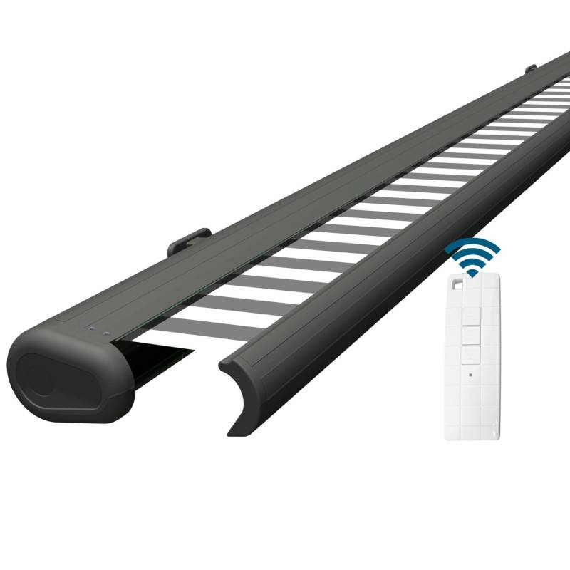 Eclipse Markise Elektrische Kassettenmarkise Gelenkarm Vollkassettenmarkise Basaltgraue Kassette, Markisenmaße 2.0x1.5 m, Tuchfarbe Grau-Weiß Eclipse Markise Elektrische Kassettenmarkise Gelenkarm Vollkassettenmarkise Basaltgraue Kassette, Markisenmaße 2.0x1.5 m, Tuchfarbe Grau-Weiß von Eclipse