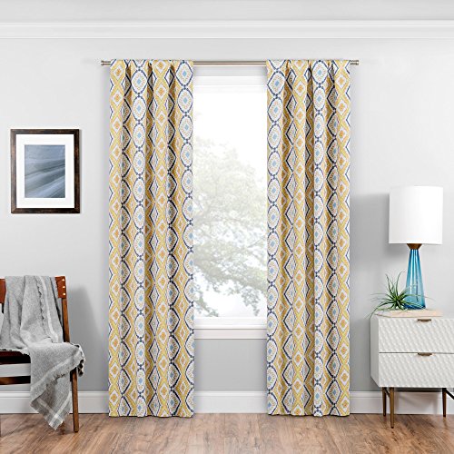 Eclipse Morrow Verdunkelungsvorhänge für Schlafzimmer – 94 x 241,3 cm, isoliert, verdunkelnd Wohnzimmer, Polyester, Gold, 37" W x 95" L (Pack of 1) von Eclipse