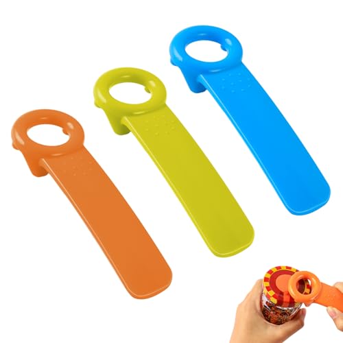 3 Stück Glasöffner Manuell, Bieröffner, Glasdeckelöffner, Mühelos Bieröffner Deckelöffner für Schraubgläser, für Ältere Menschen, Kinder, Frauen, Schwache Hände (Blau, Orange, Grün) von EclipseGuard