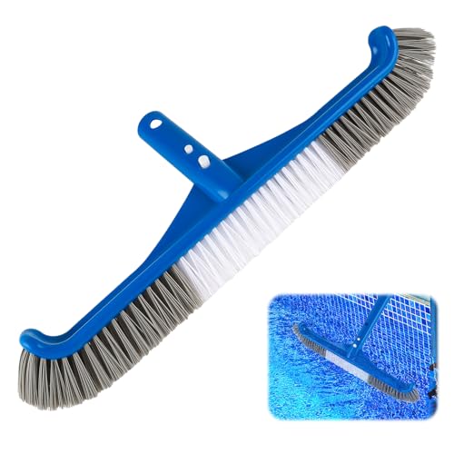 EclipseGuard Poolbürste Zum Reinigen Von Poolwänden, Reinigungsbürste 43 cm Mit Nylonborsten und EZ-Clip, Hocheffiziente Pool Schrubbbürste Verwendbar Auf Allen Pooloberflächen von EclipseGuard
