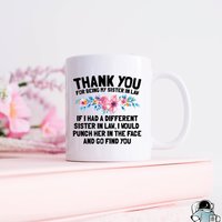 Danke, Dass Sie Meine Schwägerin Sind Kaffeetasse, Geschenke, Tassen, Lustiges Sibling Und Hochzeitsgeschenk von EclipseMugs