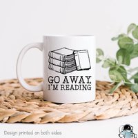 Go Away I'm Reading Kaffeebecher, Leserbecher, Buch-Liebhaber-Geschenk, Lustiges Bücherwurm-Geschenk, Begeisterter Leser Oder Autor von EclipseMugs