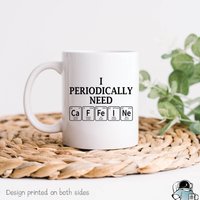 Ich Brauche Regelmäßig Koffein Kaffeetasse, Chemie Tassen, Geschenke, Lustiges Chemielehrer Geschenk, Wissenschaftslehrer Geschenk von EclipseMugs