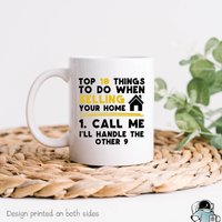 Top 10 Dinge Zu Tun Verkauf Von Häusern Ruf Mich An Kaffeetasse, Geschenke Für Makler, Makler Tassen von EclipseMugs