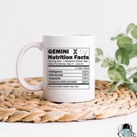 Zwillinge Nährwerte Kaffeebecher, Geschenke, Tassen, Sternzeichen Astrologie Horoskop Becher von EclipseMugs