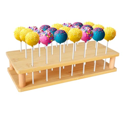 21 Löcher Cake Pop Ständer,Verkaufsständer Lollipop-Halter mit 100 Stück Papierstab zum Dekorieren und Präsentieren von Cake Pops für Stilvolle Feiern Wie Geburtstage Hochzeiten und Babyparties von Eclove