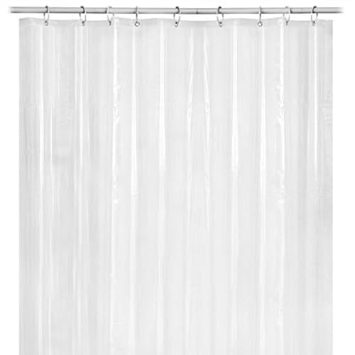 Eclove Duschvorhang Transparent, Duschvorhang 180x180 cm, Hochwertige PEVA Durchsichtig Klar, Wasserdicht Anti Schimmel PEVA für Badewanne mit 12 Ringen von Eclove